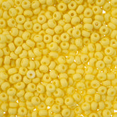 8/0 Preciosa Permalux Seed Beads Dyed Chalk Light Yellow Matte, 23g Vial